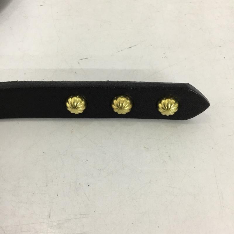 古着 USED ベルト・バックル ベルト Nje スタッズ 無地 黒 / ブラック / black X 金 / ゴールド / gold color メンズ USED 古着 中古 10153371