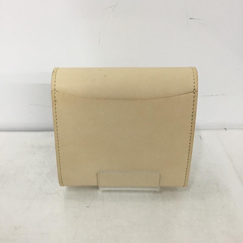 アベイシングエイプ A BATHING APE 財布 二つ折り レザー ワンポイント ベージュ / ベージュ / beige メンズ USED 古着 中古 10153373