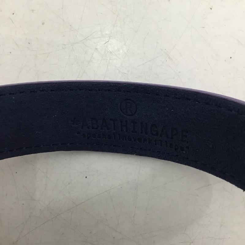 アベイシングエイプ A BATHING APE アクセサリー ブレスレット、バングル レザー カモフラージュ柄・迷彩 紫 / パープル / purple メンズ USED 古着 中古 10153375