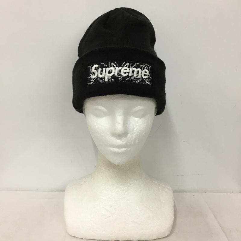 シュプリーム Supreme 帽子 ニット帽 NEW ERA 19AW 19FW Bandana Box Logo Beanie ロゴ、文字 黒 / ブラック / black メンズ USED 古着 中古 10153378