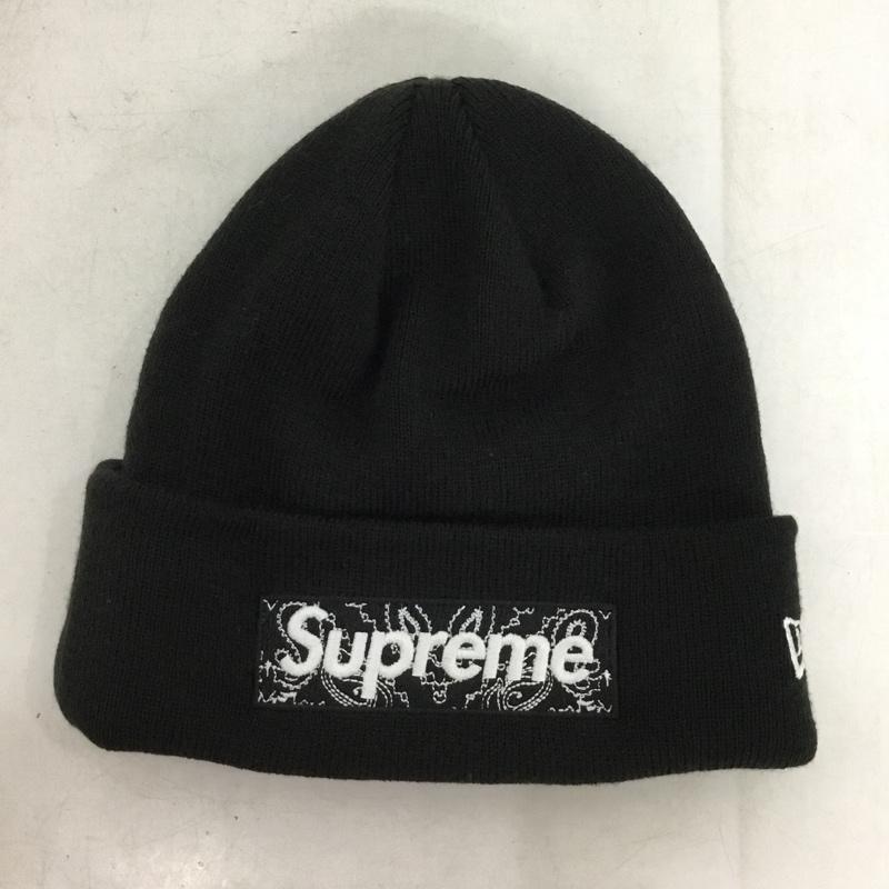 シュプリーム Supreme 帽子 ニット帽 NEW ERA 19AW 19FW Bandana Box Logo Beanie ロゴ、文字 黒 / ブラック / black メンズ USED 古着 中古 10153378