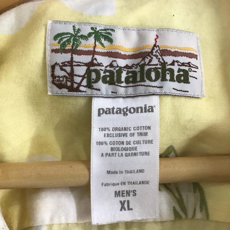 パタロハ Pataloha シャツ、ブラウス 半袖 半袖シャツ プリントシャツ ポケットシャツ アロハシャツ XL プリント 黄 / イエロー / yellow メンズ USED 古着 中古 10153387