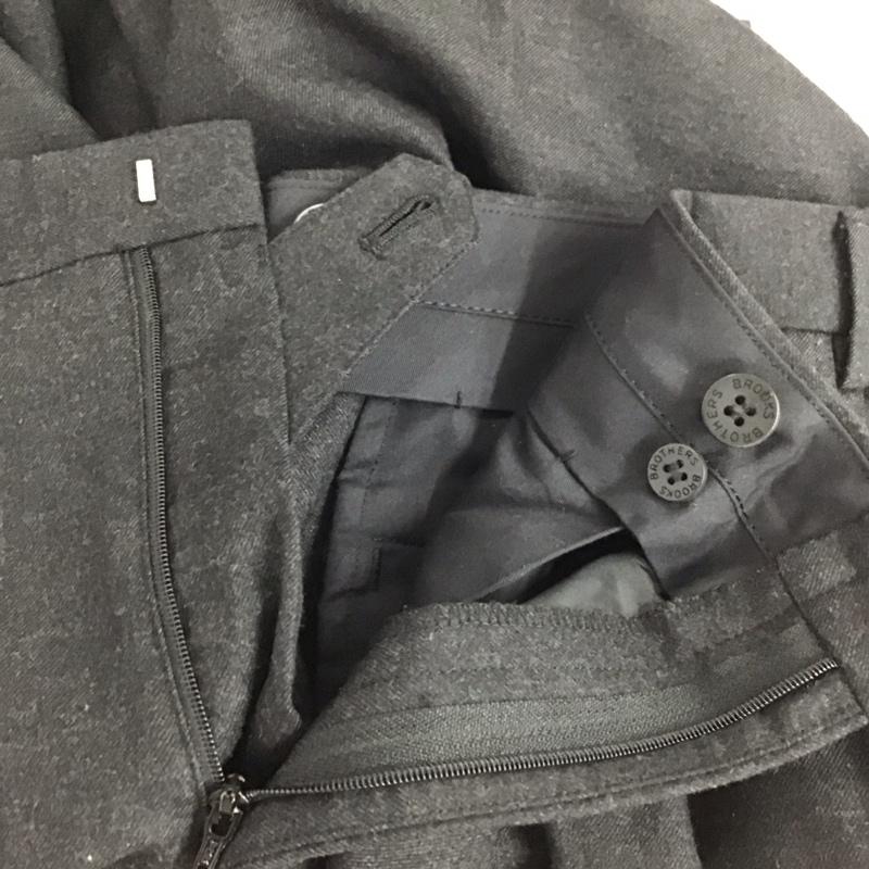 ブルックスブラザーズ BROOKS BROTHERS パンツ スラックス スラックスパンツ ワイドパンツ センタータックパンツ 34 無地 ダークグレー / ダークグレー / メンズ USED 古着 中古 10153392