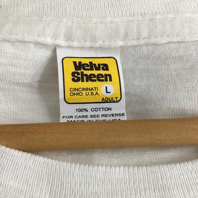 ベルバシーン Velva Sheen Tシャツ 半袖 半袖カットソー プリントTシャツ クルーネックカットソー L 無地 白 / ホワイト / white メンズ USED 古着 中古 10153399