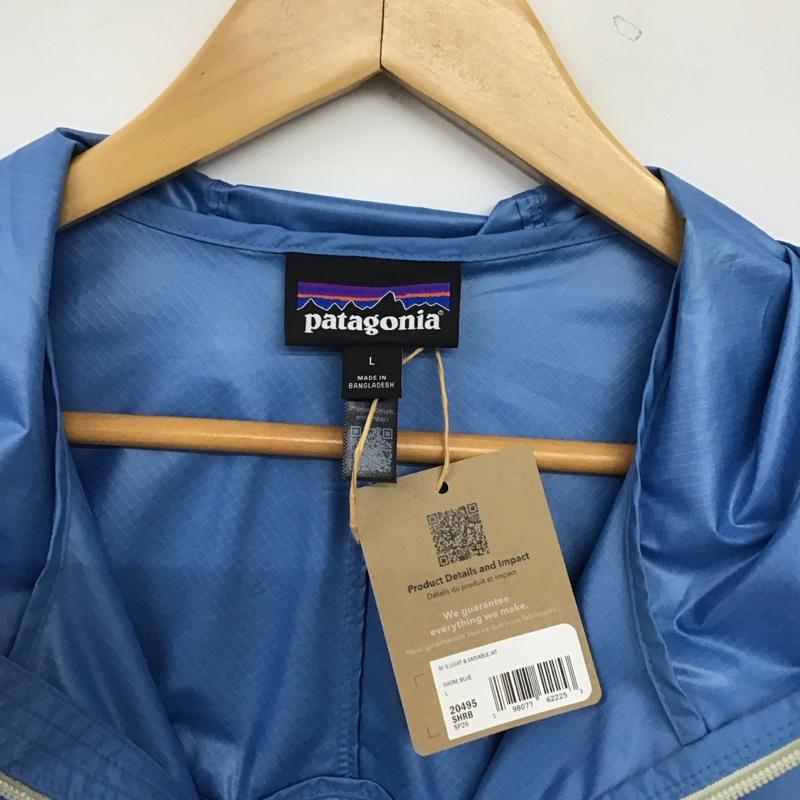 パタゴニア patagonia ジャケット、上着 ジャンパー、ブルゾン 20495sp26 ジップアップジャケット アウター L ロゴ、文字 水色 / ライトブルー / メンズ USED 古着 中古 10153401