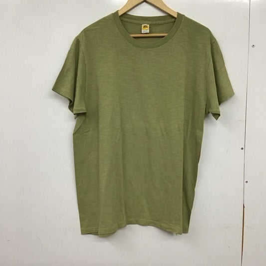 ベルバシーン Velva Sheen Tシャツ 半袖 半袖カットソー プリントTシャツ クルーネックカットソー L 無地 カーキ / カーキ / khaki メンズ USED 古着 中古 10153402