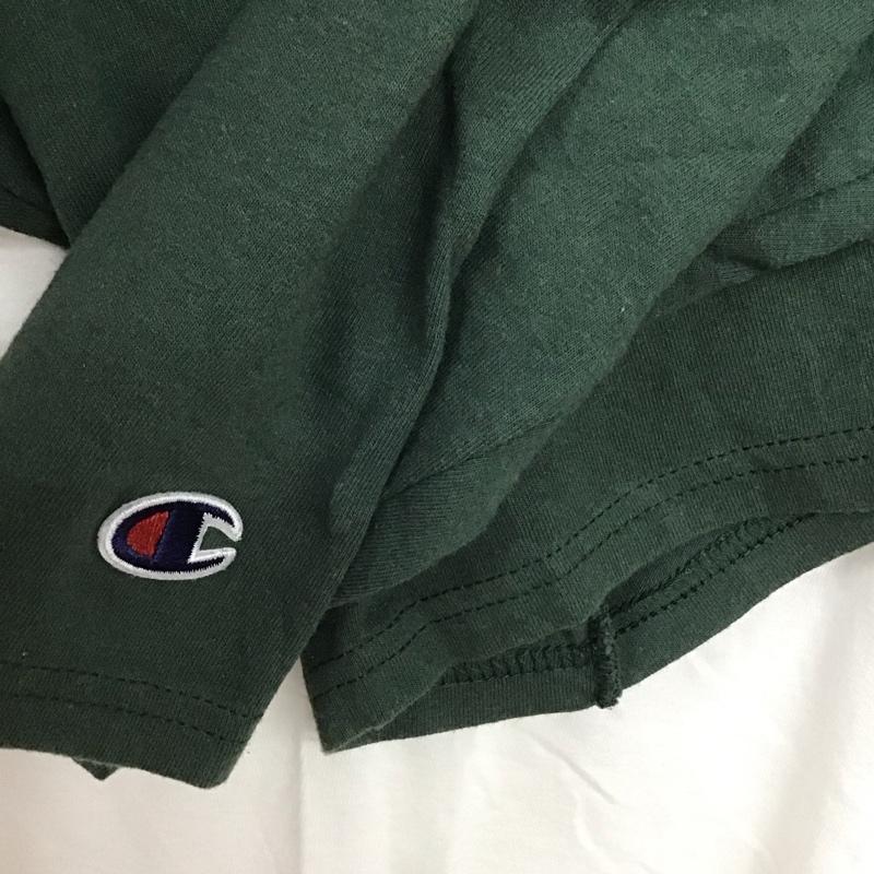 チャンピオン Champion カットソー 長袖 長袖カットソー ラグラン クルーネックカットソー プリントTシャツ XL ロゴ、文字 白 / ホワイト / white X カーキ / カーキ / khaki メンズ USED 古着 中古 10153403