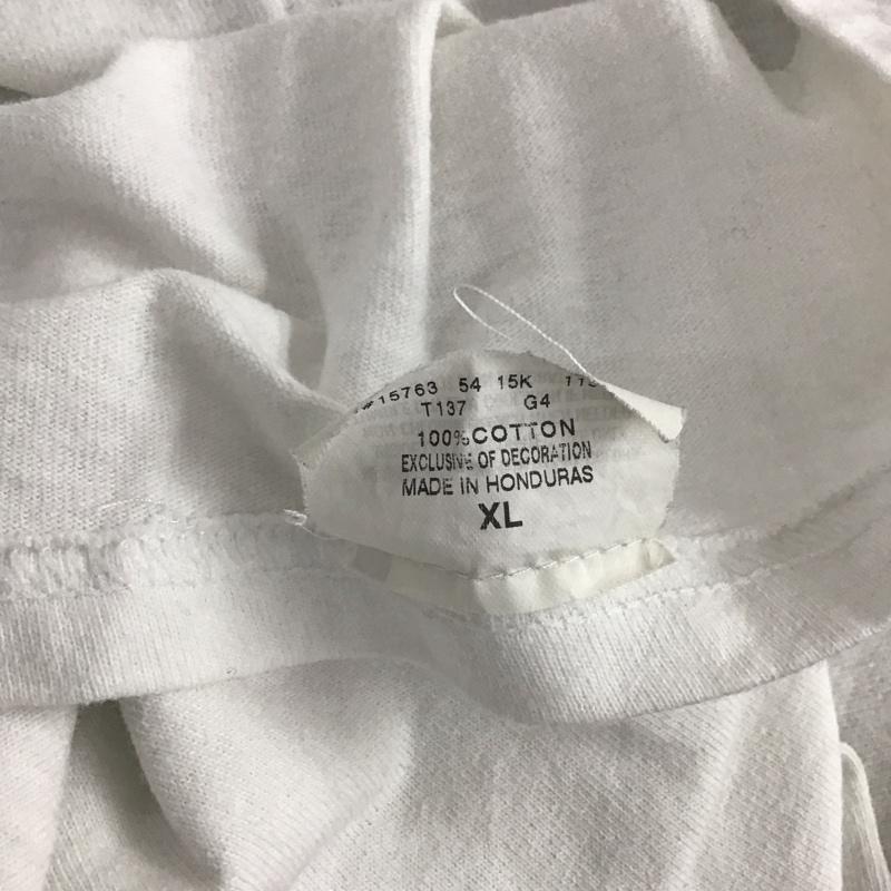 チャンピオン Champion カットソー 長袖 長袖カットソー ラグラン クルーネックカットソー プリントTシャツ XL ロゴ、文字 白 / ホワイト / white X カーキ / カーキ / khaki メンズ USED 古着 中古 10153403