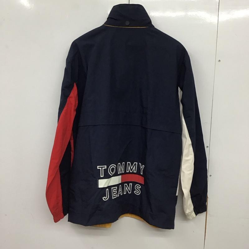トミーヒルフィガー TOMMY HILFIGER ジャケット、上着 ジャンパー、ブルゾン ジップアップジャケット アウター スタンドネック M ロゴ、文字 紺 / ネイビー / navy X 白 / ホワイト / white X 赤 / レッド / red メンズ USED 古着 中古 10153405