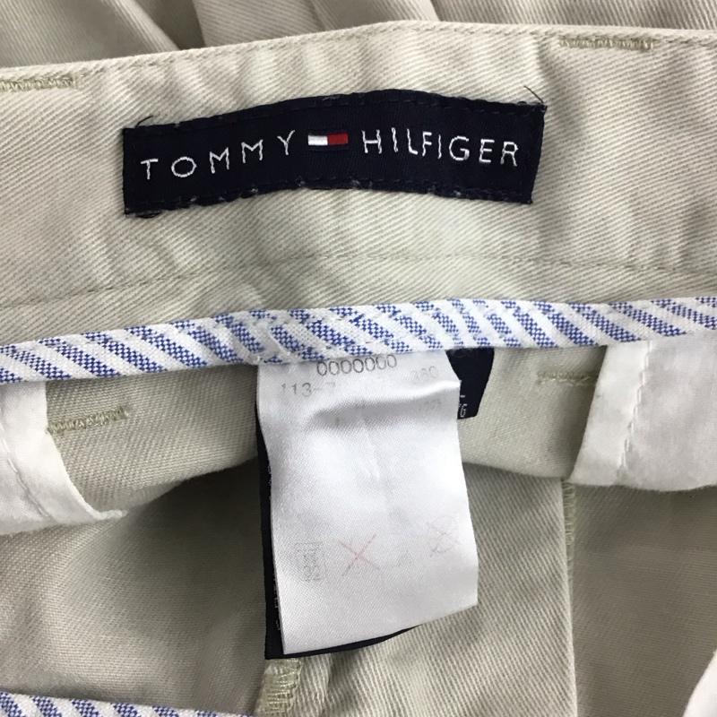 トミーヒルフィガー TOMMY HILFIGER パンツ チノパン チノパン ワイドパンツ カジュアルパンツ ストレッチパンツ L ロゴ、文字 灰 / グレー / gray メンズ USED 古着 中古 10153409