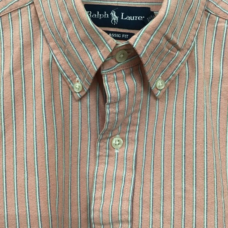 ラルフローレン RALPHLAUREN シャツ、ブラウス 半袖 半袖シャツ ストライプシャツ ボタンダウンシャツ L ストライプ マルチカラー / マルチカラー / multicolor メンズ USED 古着 中古 10153413