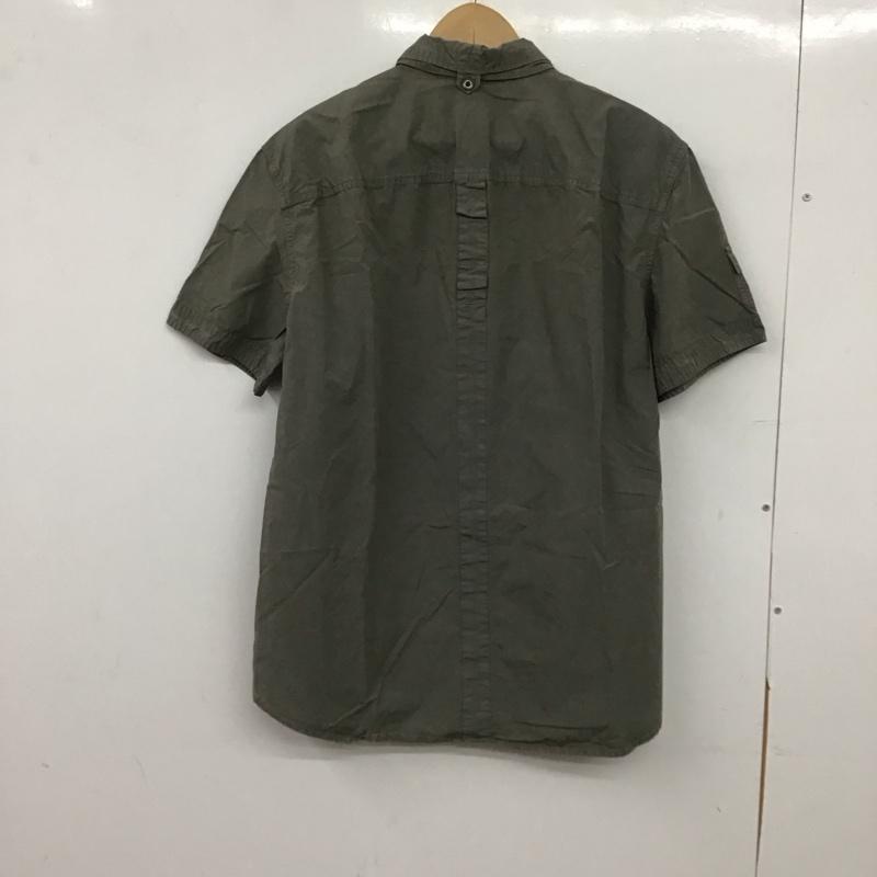 アルマーニエクスチェンジ ARMANI EXCHANGE シャツ、ブラウス 半袖 半袖シャツ プリントシャツ ポケットシャツ M ロゴ、文字 カーキ / カーキ / khaki メンズ USED 古着 中古 10153414