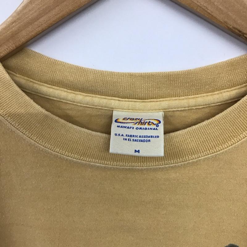 クレイジーシャツ crazy shirts Tシャツ 半袖 半袖カットソー プリントTシャツ クルーネックカットソー M プリント ベージュ / ベージュ / beige メンズ USED 古着 中古 10153416