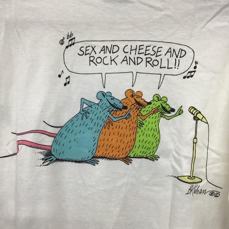 クレイジーシャツ crazy shirts Tシャツ 半袖 半袖カットソー プリントTシャツ クルーネックカットソー M プリント 白 / ホワイト / white メンズ USED 古着 中古 10153418