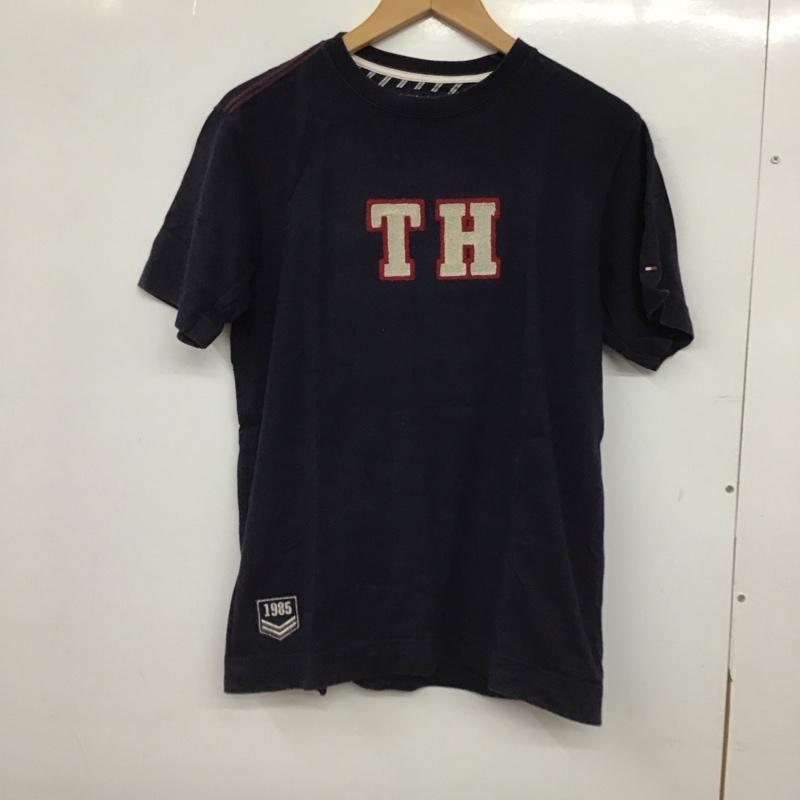 トミーヒルフィガー TOMMY HILFIGER Tシャツ 半袖 半袖カットソー プリントTシャツ クルーネックカットソー S ロゴ、文字 紺 / ネイビー / navy メンズ USED 古着 中古 10153419