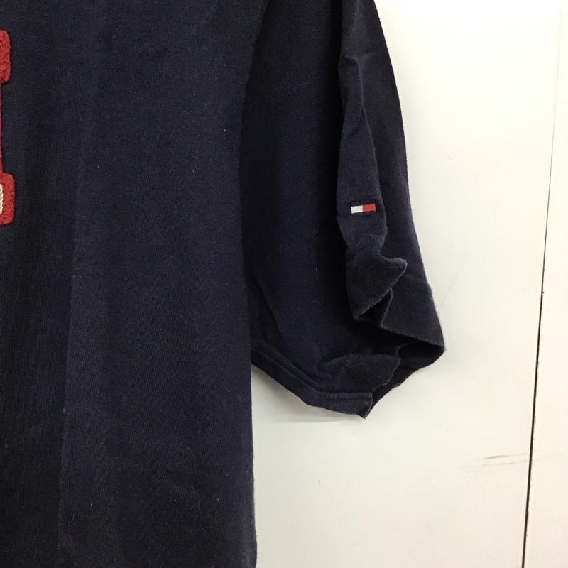 トミーヒルフィガー TOMMY HILFIGER Tシャツ 半袖 半袖カットソー プリントTシャツ クルーネックカットソー S ロゴ、文字 紺 / ネイビー / navy メンズ USED 古着 中古 10153419