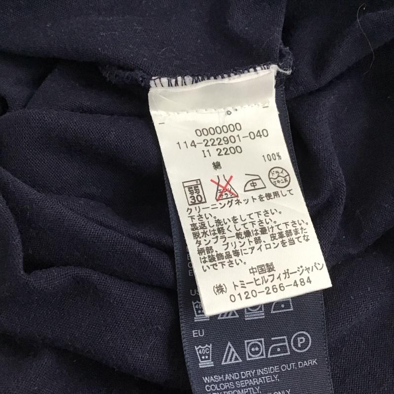 トミーヒルフィガー TOMMY HILFIGER Tシャツ 半袖 半袖カットソー プリントTシャツ クルーネックカットソー S ロゴ、文字 紺 / ネイビー / navy メンズ USED 古着 中古 10153419