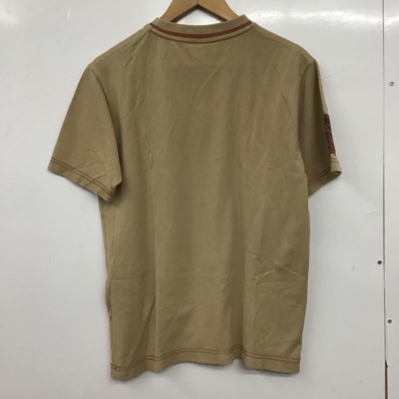 ラコステ LACOSTE Tシャツ 半袖 半袖カットソー プリントTシャツ クルーネックカットソー 3 ロゴ、文字 ベージュ / ベージュ / beige メンズ USED 古着 中古 10153421