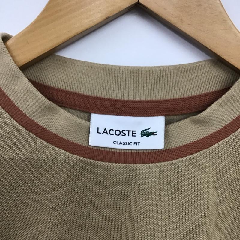 ラコステ LACOSTE Tシャツ 半袖 半袖カットソー プリントTシャツ クルーネックカットソー 3 ロゴ、文字 ベージュ / ベージュ / beige メンズ USED 古着 中古 10153421