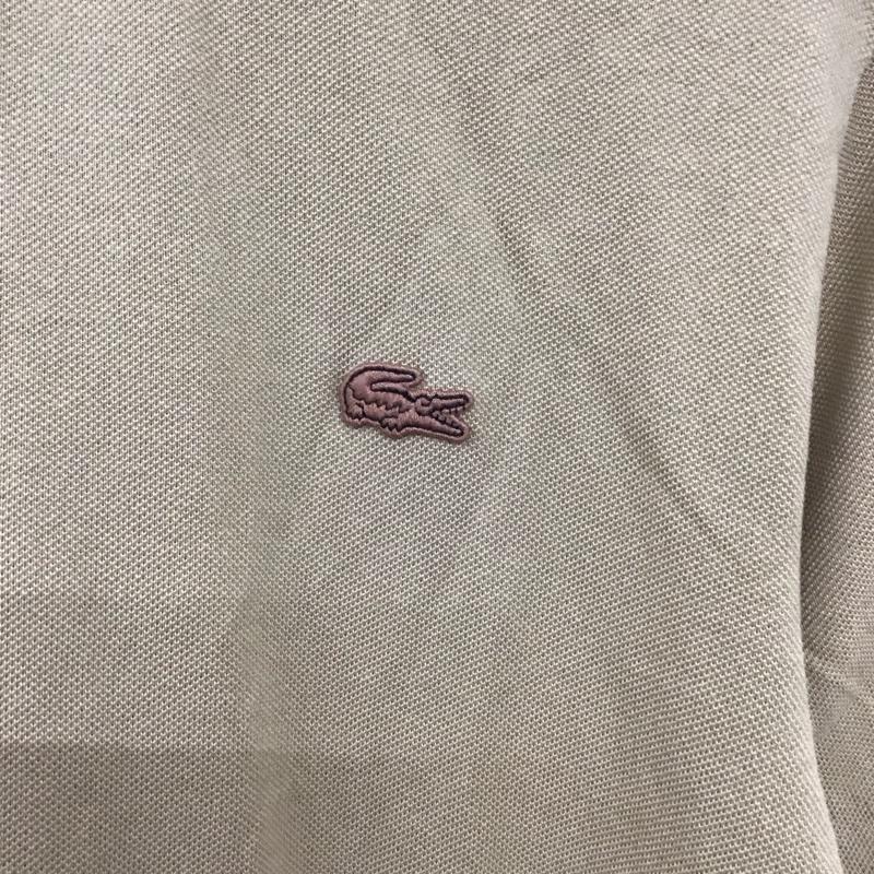 ラコステ LACOSTE Tシャツ 半袖 半袖カットソー プリントTシャツ クルーネックカットソー 3 ロゴ、文字 ベージュ / ベージュ / beige メンズ USED 古着 中古 10153421