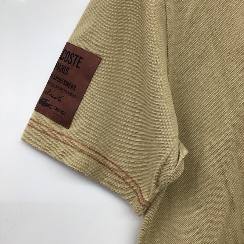 ラコステ LACOSTE Tシャツ 半袖 半袖カットソー プリントTシャツ クルーネックカットソー 3 ロゴ、文字 ベージュ / ベージュ / beige メンズ USED 古着 中古 10153421