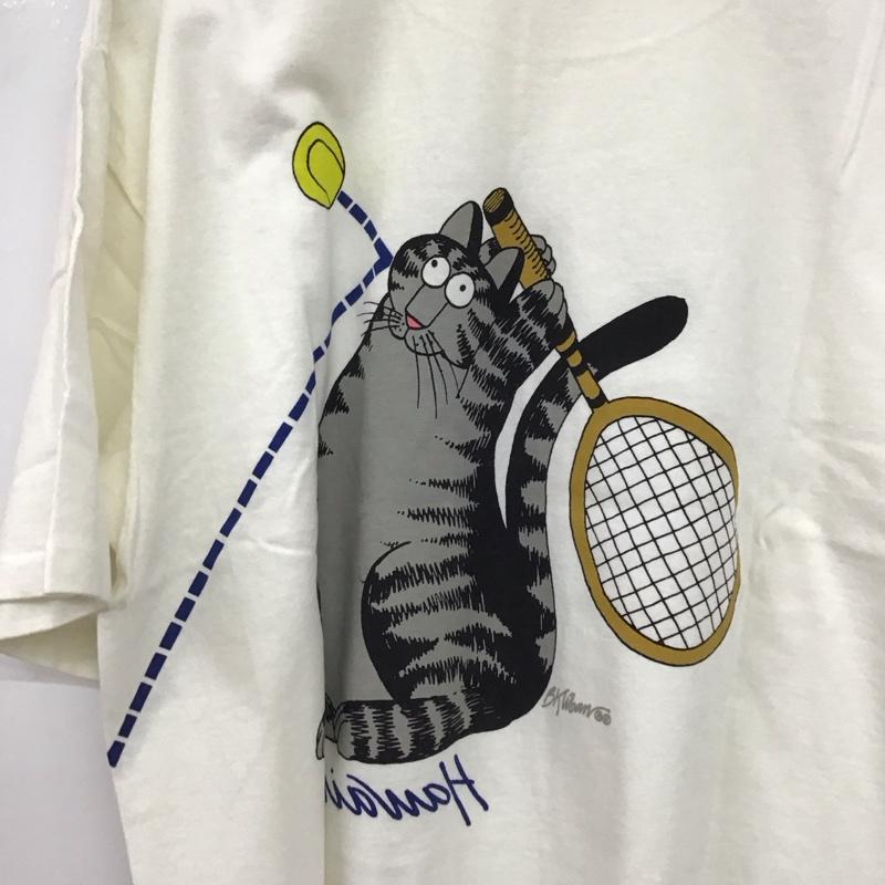 クレイジーシャツ crazy shirts Tシャツ 半袖 半袖カットソー プリントTシャツ クルーネックカットソー L プリント 白 / ホワイト / white メンズ USED 古着 中古 10153423