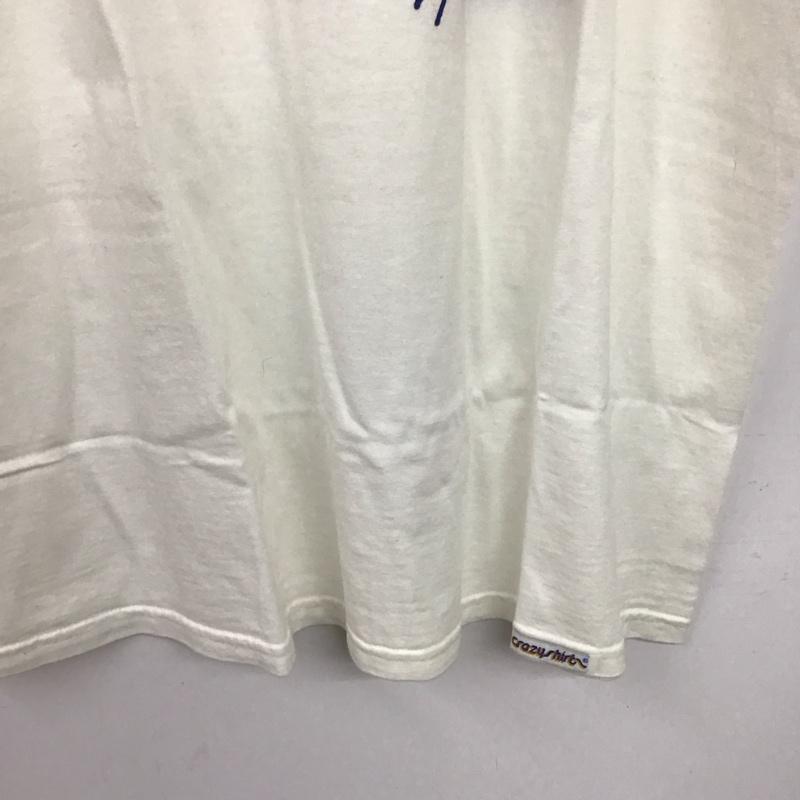 クレイジーシャツ crazy shirts Tシャツ 半袖 半袖カットソー プリントTシャツ クルーネックカットソー L プリント 白 / ホワイト / white メンズ USED 古着 中古 10153423
