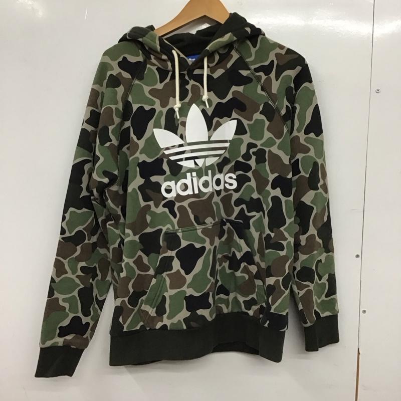 アディダス adidas パーカー 長袖 bs4952 プルオーバーパーカー スウェット L カモフラージュ柄・迷彩 マルチカラー / マルチカラー / multicolor メンズ USED 古着 中古 10153424