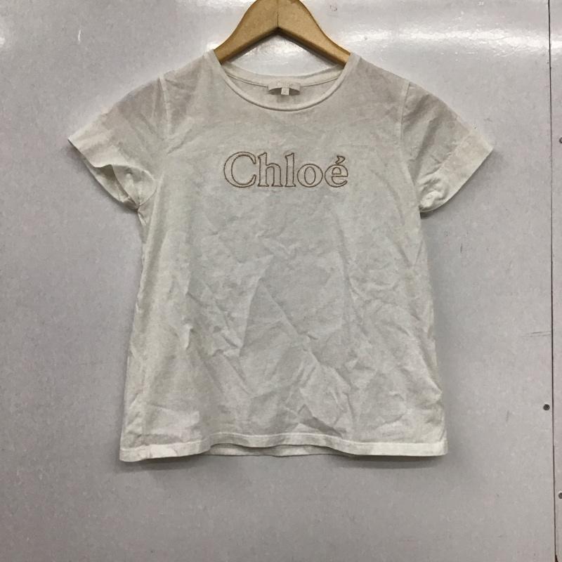 クロエ Chloe Tシャツ 半袖 半袖カットソー プリントTシャツ クルーネックカットソー プリント 白 / ホワイト / white ガールズ USED 古着 中古 10153426