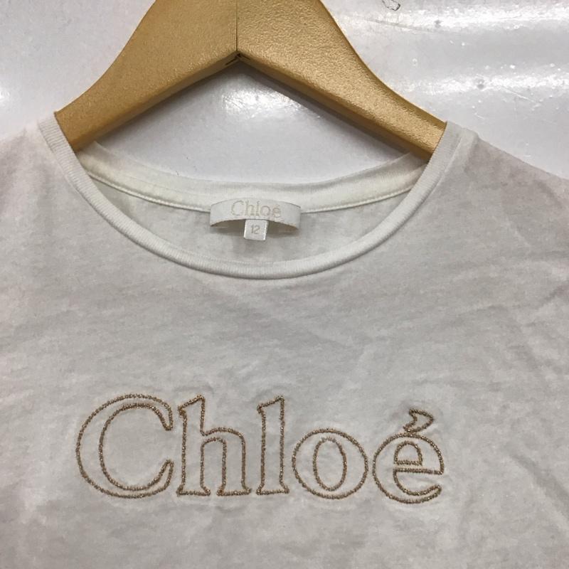クロエ Chloe Tシャツ 半袖 半袖カットソー プリントTシャツ クルーネックカットソー プリント 白 / ホワイト / white ガールズ USED 古着 中古 10153426