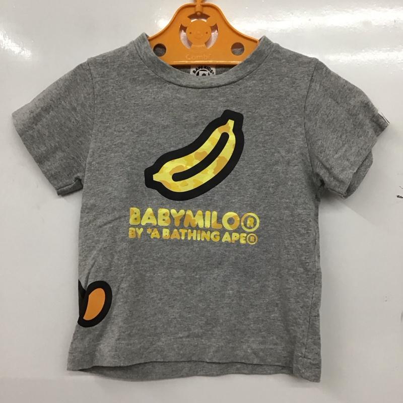 ベイプキッズ BAPEKIDS Tシャツ 半袖 半袖カットソー プリントTシャツ クルーネックカットソー 90cm プリント 灰 / グレー / gray ボーイズ USED 古着 中古 10153428