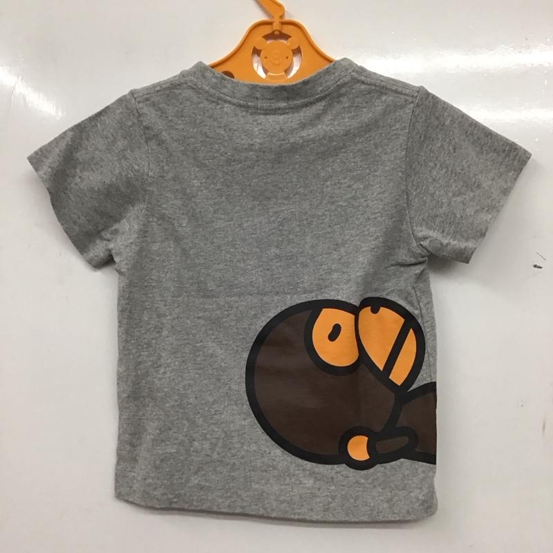 ベイプキッズ BAPEKIDS Tシャツ 半袖 半袖カットソー プリントTシャツ クルーネックカットソー 90cm プリント 灰 / グレー / gray ボーイズ USED 古着 中古 10153428