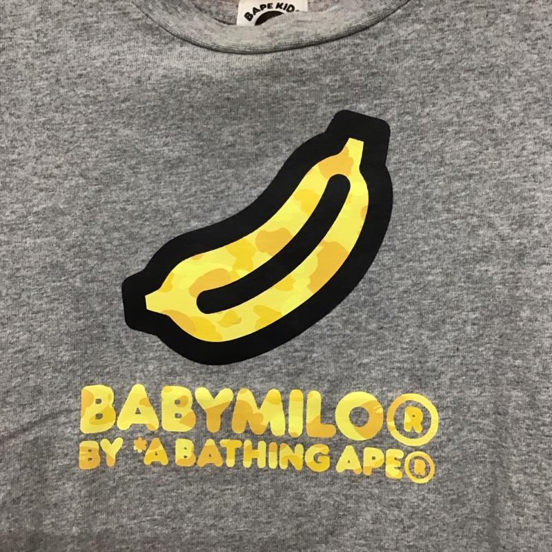 ベイプキッズ BAPEKIDS Tシャツ 半袖 半袖カットソー プリントTシャツ クルーネックカットソー 90cm プリント 灰 / グレー / gray ボーイズ USED 古着 中古 10153428