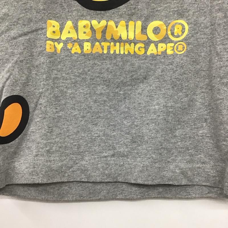 ベイプキッズ BAPEKIDS Tシャツ 半袖 半袖カットソー プリントTシャツ クルーネックカットソー 90cm プリント 灰 / グレー / gray ボーイズ USED 古着 中古 10153428