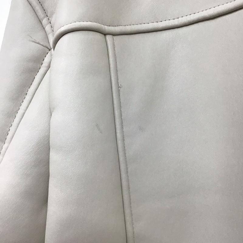 ザラ ZARA ジャケット、上着 ジャンパー、ブルゾン ジップアップジャケット ライダースジャケット アウター L 無地 アイボリー / アイボリー / メンズ USED 古着 中古 10153432