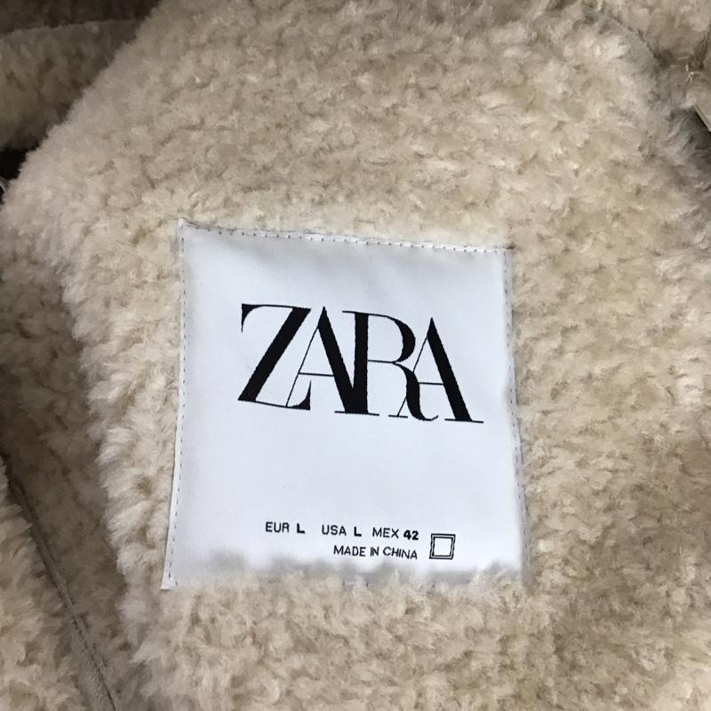 ザラ ZARA ジャケット、上着 ジャンパー、ブルゾン ジップアップジャケット ライダースジャケット アウター L 無地 アイボリー / アイボリー / メンズ USED 古着 中古 10153432