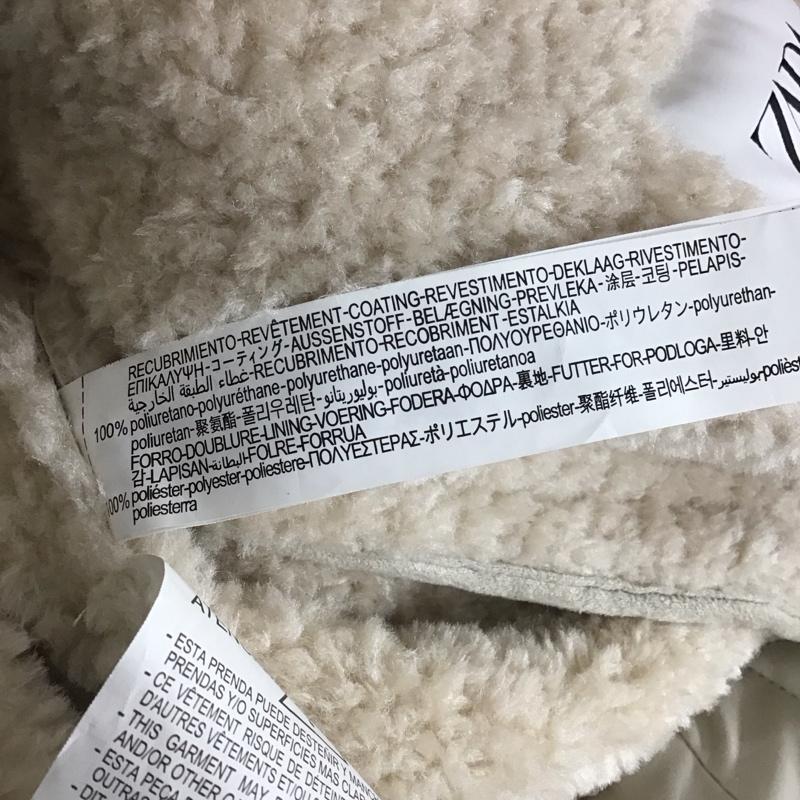ザラ ZARA ジャケット、上着 ジャンパー、ブルゾン ジップアップジャケット ライダースジャケット アウター L 無地 アイボリー / アイボリー / メンズ USED 古着 中古 10153432