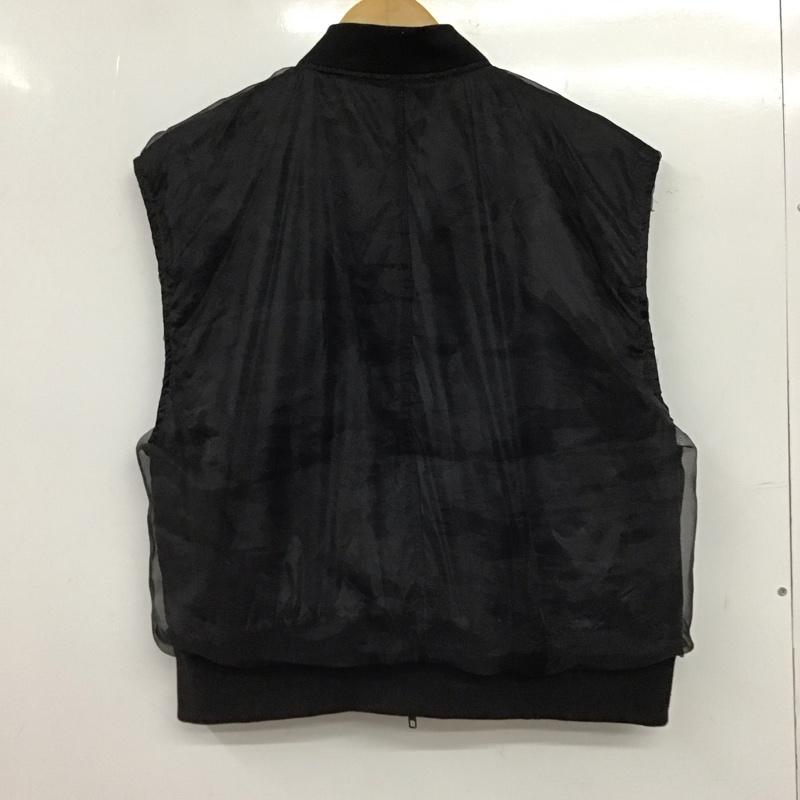 ジーナシス JEANASIS ベスト ベスト ジップアップベスト ノースリーブカットソー アウター FREE 無地 黒 / ブラック / black レディース USED 古着 中古 10153439