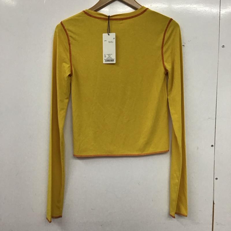 マウジー MOUSSY カットソー 長袖 長袖カットソー プリントカットソー クルーネック FREE プリント 黄 / イエロー / yellow レディース USED 古着 中古 10153441