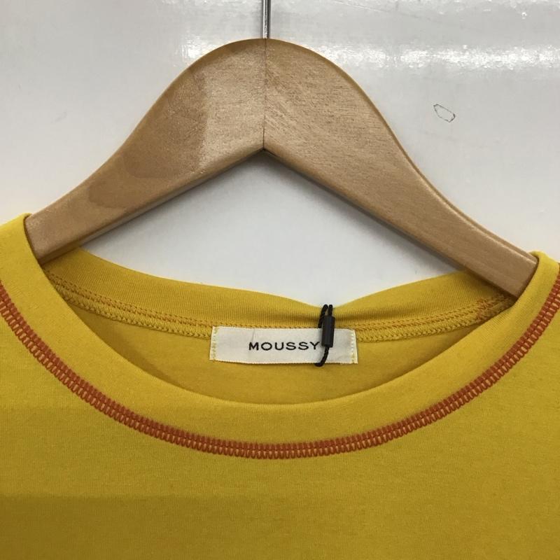 マウジー MOUSSY カットソー 長袖 長袖カットソー プリントカットソー クルーネック FREE プリント 黄 / イエロー / yellow レディース USED 古着 中古 10153441