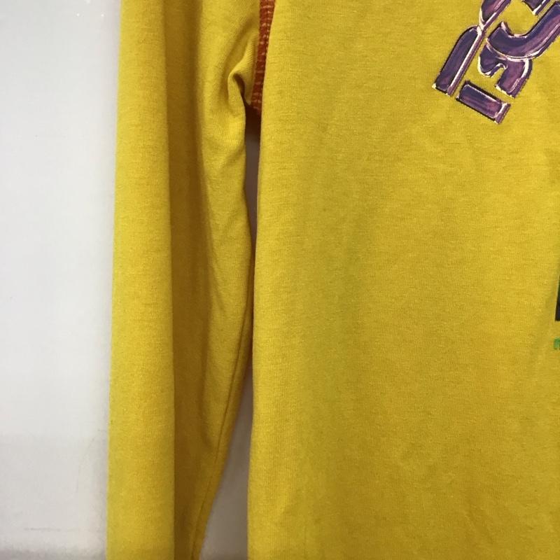 マウジー MOUSSY カットソー 長袖 長袖カットソー プリントカットソー クルーネック FREE プリント 黄 / イエロー / yellow レディース USED 古着 中古 10153441