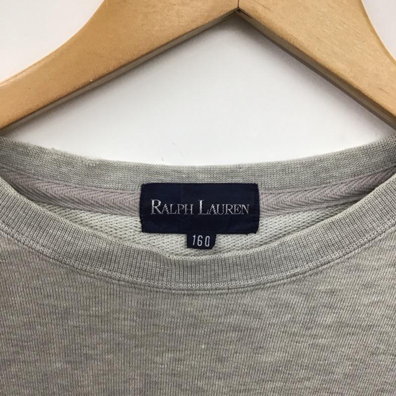 ラルフローレン RALPHLAUREN トレーナー 長袖 長袖トレーナー スウェット クルーネック プルオーバー 160cm プリント 灰 / グレー / gray レディース USED 古着 中古 10153443