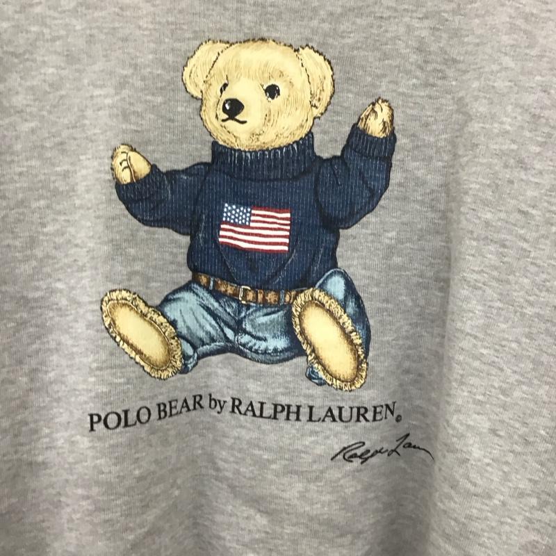 ラルフローレン RALPHLAUREN トレーナー 長袖 長袖トレーナー スウェット クルーネック プルオーバー 160cm プリント 灰 / グレー / gray レディース USED 古着 中古 10153443