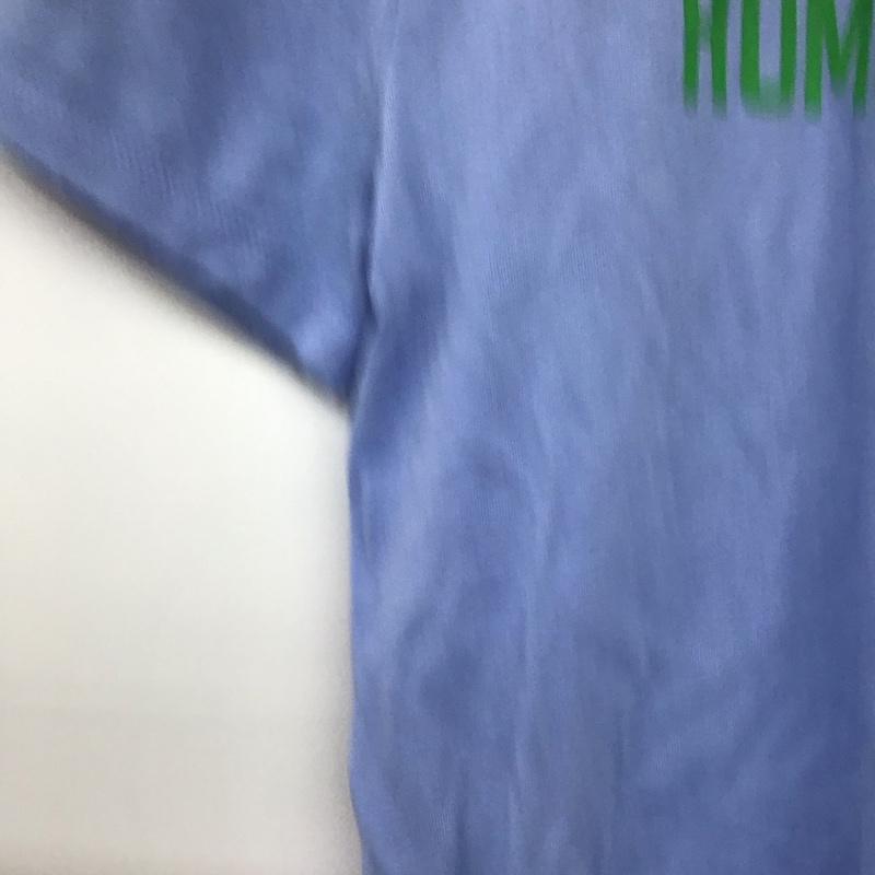 ザラ ZARA Tシャツ 半袖 半袖カットソー プリントTシャツ クルーネックカットソー M ロゴ、文字 水色 / ライトブルー / レディース USED 古着 中古 10153444