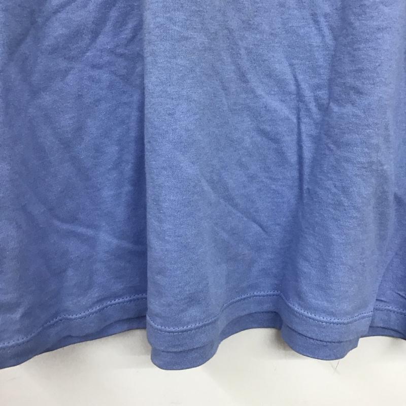 ザラ ZARA Tシャツ 半袖 半袖カットソー プリントTシャツ クルーネックカットソー M ロゴ、文字 水色 / ライトブルー / レディース USED 古着 中古 10153444