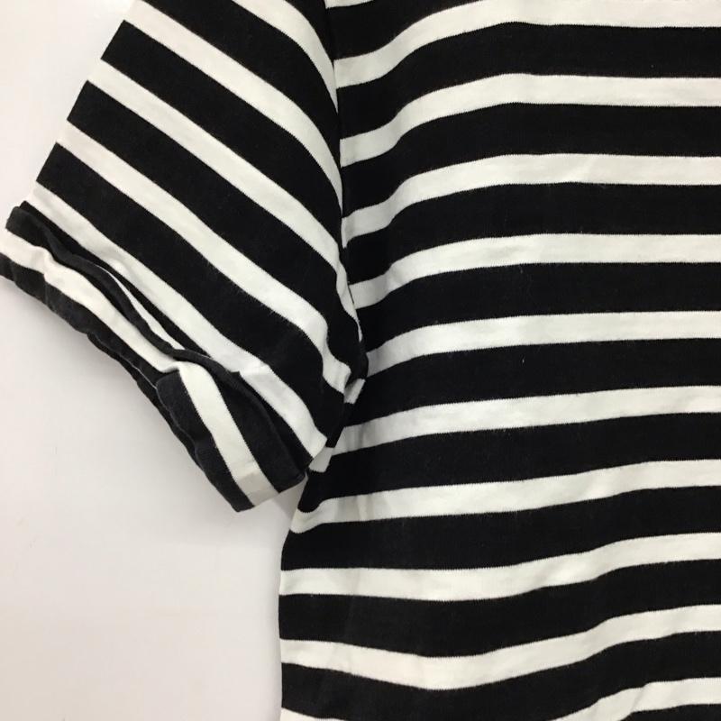 グリーンレーベルリラクシング green label relaxing カットソー 半袖 半袖カットソー ボーダーカットソー クルーネック ボーダー柄 白 / ホワイト / white X 黒 / ブラック / black レディース USED 古着 中古 10153448