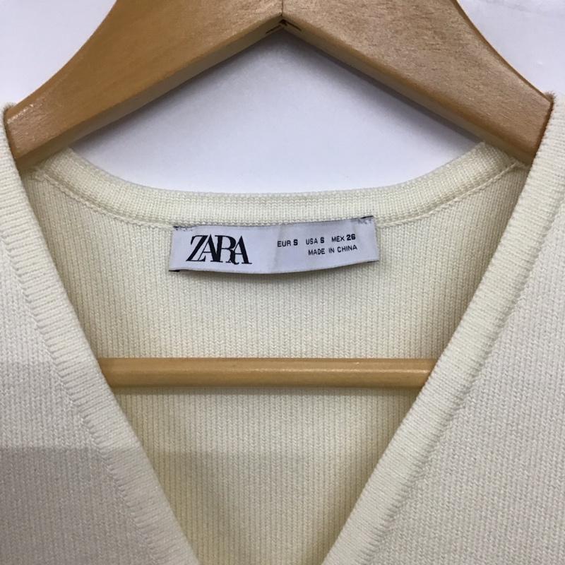 ザラ ZARA ベスト ベスト ニットベスト ノースリーブカットソー S 無地 アイボリー / アイボリー / レディース USED 古着 中古 10153449