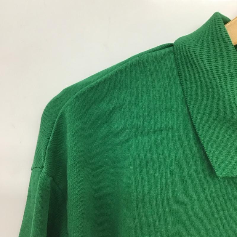 ザラ ZARA ポロシャツ 長袖 長袖ポロシャツ 長袖カットソー カラーシャツ L 無地 緑 / グリーン / green レディース USED 古着 中古 10153450
