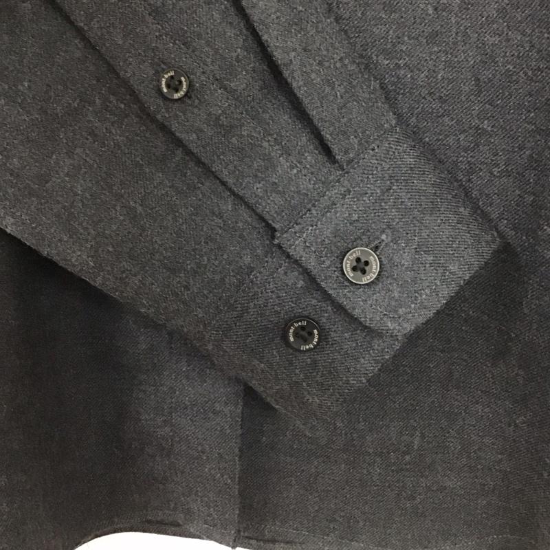 モンベル mont-bell シャツ、ブラウス 長袖 メリノウールシャツ カジュアルシャツ M 無地 ダークグレー / ダークグレー / レディース USED 古着 中古 10153452