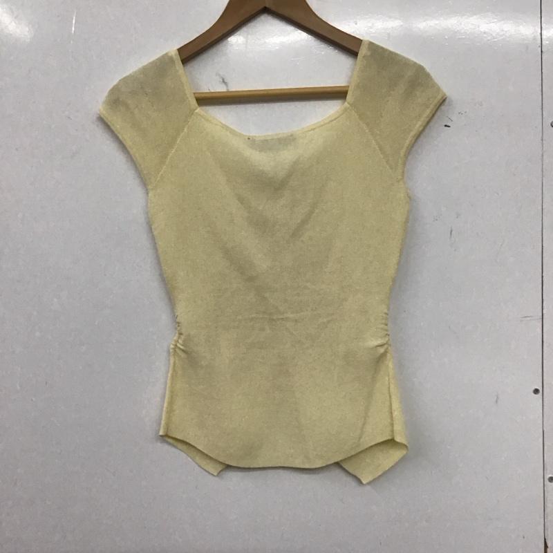 ザラ ZARA カットソー 半袖 ノースリーブカットソー Vネックカットソー S 無地 アイボリー / アイボリー / レディース USED 古着 中古 10153453